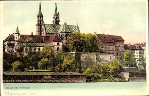Ak Basel Bâle Stadt Schweiz, Münster