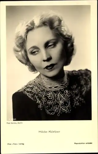 Ak Schauspielerin Hilde Körber, Portrait