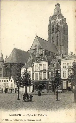 Ak Oudenaarde Oudenaarde Ostflandern, Die Kirche Ste. Walburge