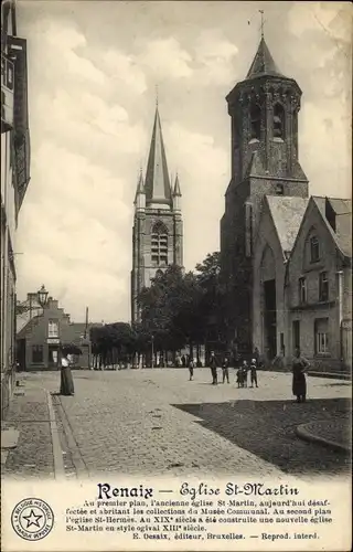 Ak Ronse Ronse Ostflandern, St. Martinskirche