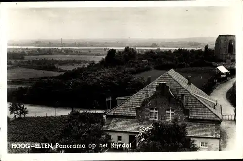Ak Hochelten Elten Emmerich am Niederrhein, Hoog Elten, Panorama op het Rijndal