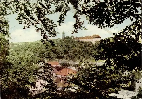 Ak Greiz im Vogtland, Teilansicht, Burg