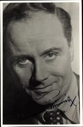 Foto Ak Schauspieler Hermann Thimig, Portrait, Autogramm