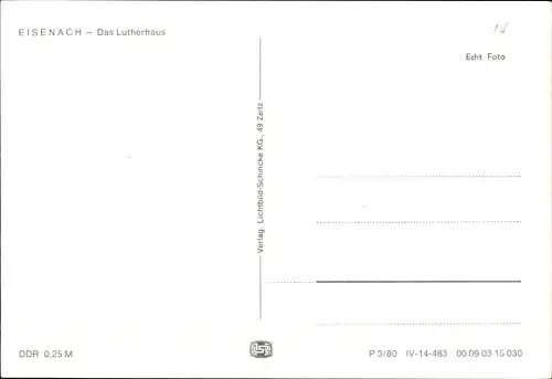 Ak Lutherstadt Eisenach in Thüringen, Lutherhaus