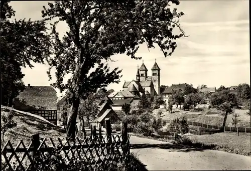 Ak Bad Klosterlausnitz in Thüringen, Teilansicht, Klosterkirche