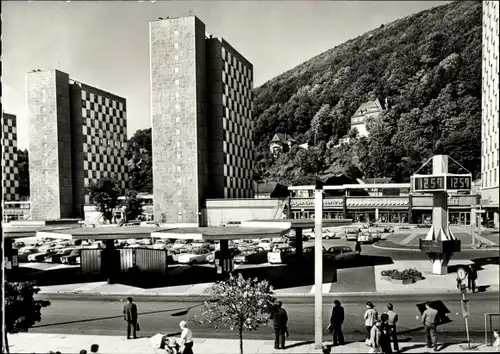 Ak Suhl in Thüringen, Stadtzentrum, Hochhäuser