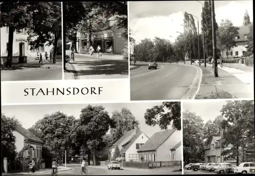 Ak Stahnsdorf in Brandenburg, Teilansichten, Straßenpartie