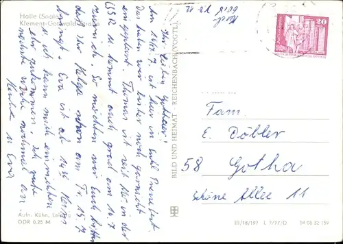 Ak Halle an der Saale, Klement-Gottwald-Straße