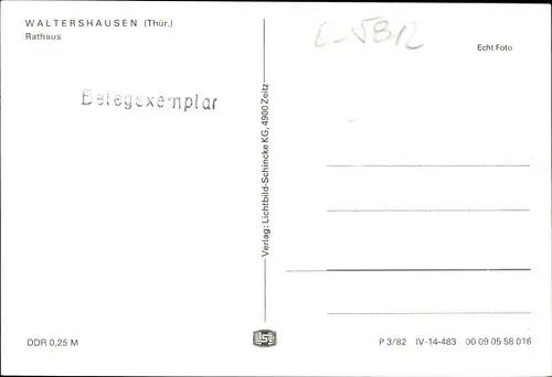 Ak Waltershausen in Thüringen, Rathaus