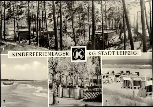 Ak Trassenheide auf Usedom, Kinderferienlager KG Stadt Leipzig, Strand