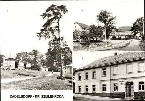 Ak Zadelsdorf Zeulenroda Thüringen, Bungalowdorf an der Talsperre, Gasthaus Zum Steinbock
