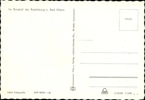 Ak Bad Kösen Naumburg an der Saale, Rudelsburg, Burghof