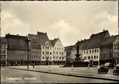 Ak Freiberg in Sachsen, Obermarkt