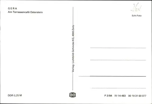 Ak Gera in Thüringen, Terrassencafe Osterstein, Turm, Spielplatz