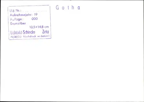 Foto Gotha in Thüringen, Denkmal, Gebäude