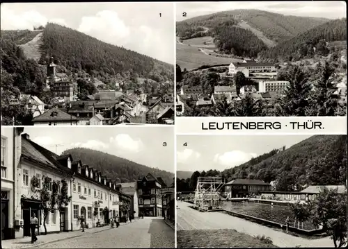 Ak Leutenberg in Thüringen,  Ernst-Thälman-Oberschule, Hauptstraße, Freibad