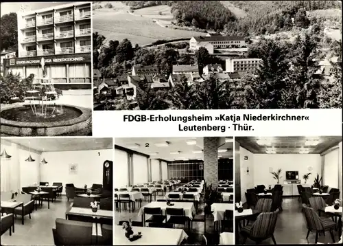 Ak Leutenberg in Thüringen, FDGB-Erholungsheim Katja Niederkirchner, Klubraum, Speiseraum