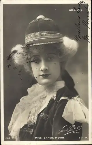 Ak Schauspielerin Miss Gracie Moore, Portrait