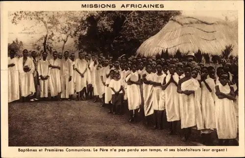 Afrikanische Missionen, Taufe und Erstkommunionen