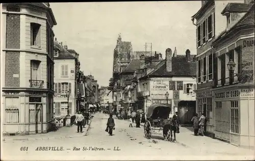 Ak Abbeville Somme, Rue Saint Vulfran