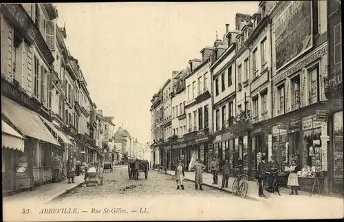 Ak Abbeville Somme, Rue Saint Gilles