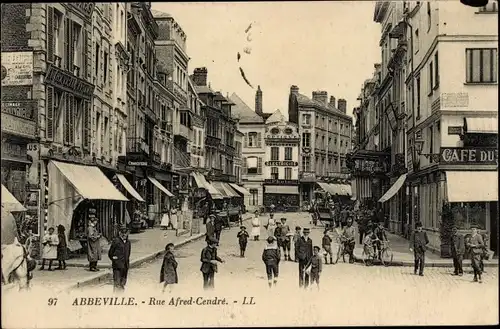 Ak Abbeville Somme, Rue Alfred Cendre