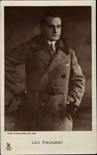 Ak Schauspieler Leo Peukert, Portrait