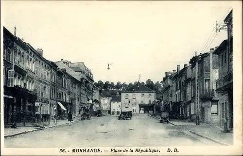 Ak Morhange Mörchingen Lothringen Moselle, Place de la République