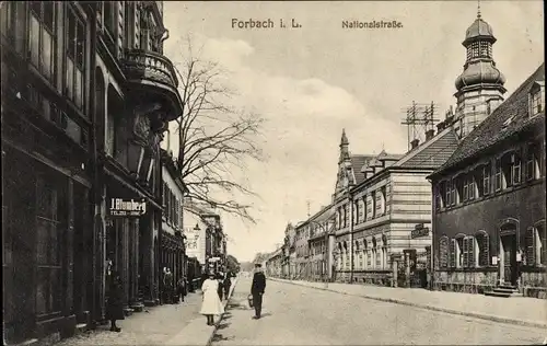 Ak Forbach Lothringen Moselle, Nationalstraße