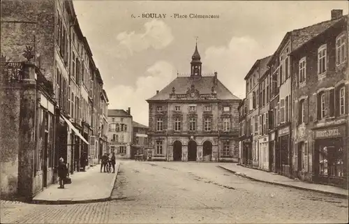 Ak Boulay Bolchen Lothringen Moselle, Place Clemenceau