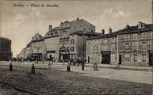 Postkarte Boulay Bolchen Lothringen Moselle, Place du Marche