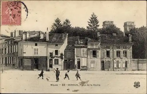 Ak Verdun Lothringen Maas, Place de la Roche