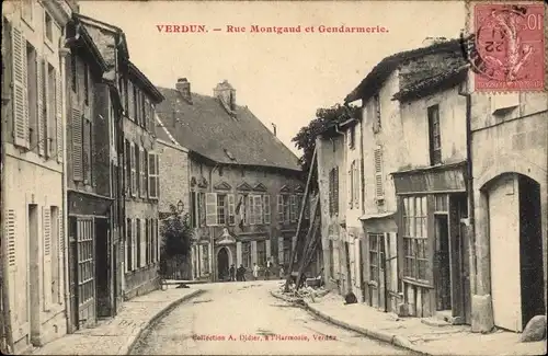 Ak Verdun-Meuse, Rue Montgaud, Gendarmerie