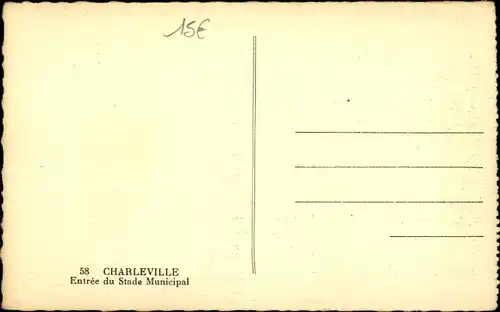 Ak Charleville Mézières Ardennes, Eingang zum städtischen Stadion