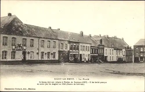 Ak Signy le Petit Ardennes, La Place