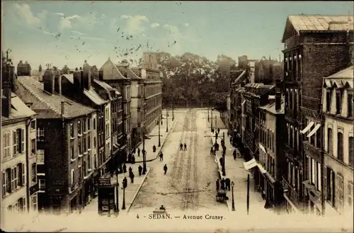 Ak Sedan Ardennes, Avenue Crussy