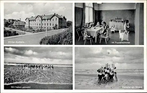 Ak Wangerooge in Friesland, Nordseebad, Kinderheim, Kurheim, Strand, Puppenzimmer