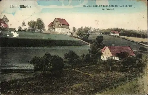 Ak Polanica Zdrój Bad Altheide Schlesien, Wiesenthal, Waldschenke zur Geduld