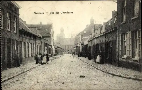 Ak Messines Mesen Westflandern, Rue des Cauldrons