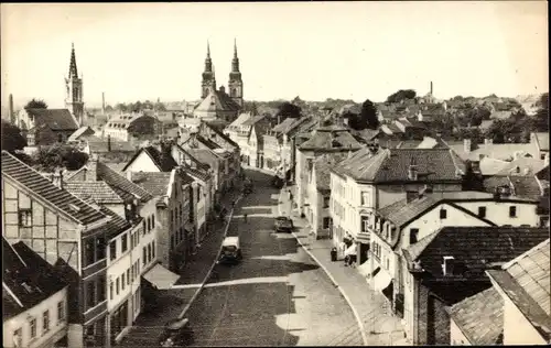 Ak Eupen Wallonien Lüttich, Rue Gospert, Straßenpartie, Kirche