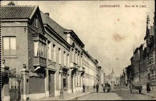 Ak Oudenaarde Oudenaarde Ostflandern, Rue de la Gare