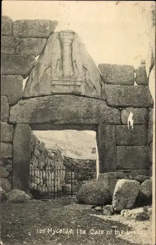 Ak Mycenae Griechenland, the Gate of the Lions