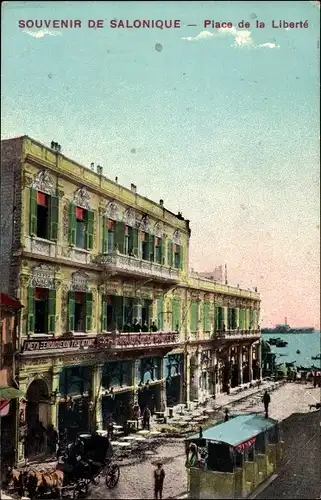 Ak Thessaloniki Saloniki Griechenland, Place de la Liberté