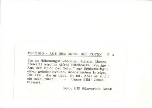 Foto Filmszene Vertigo-Aus dem Reich der Toten, USA 1958, Szene mit James Stewart