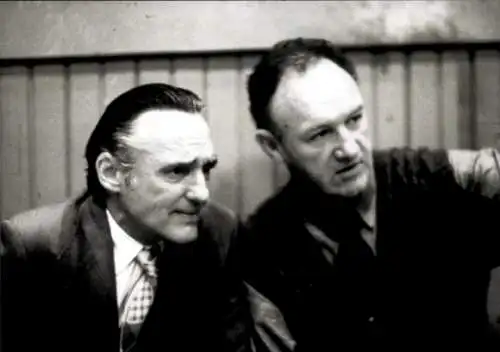 Foto Filmszene Freiwurf, USA 1986, Szene mit Dennis Hopper und Gene Hackman