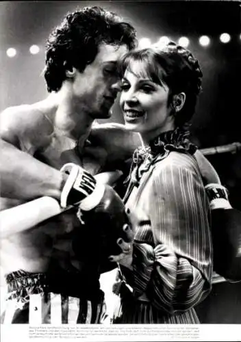 Foto Schauspieler Sylvester Stallone und Talia Shire, Das Auge des Tigers (Rocky III)