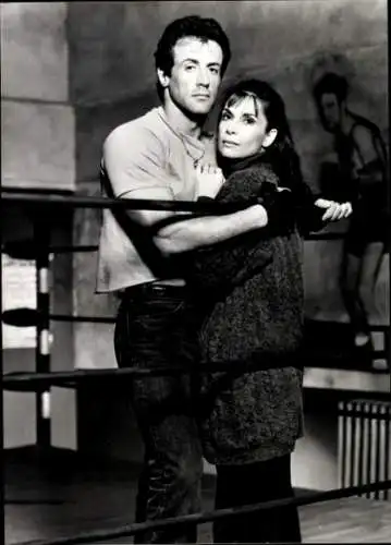 Foto Schauspieler Sylvester Stallone und Talia Shire, Rocky V