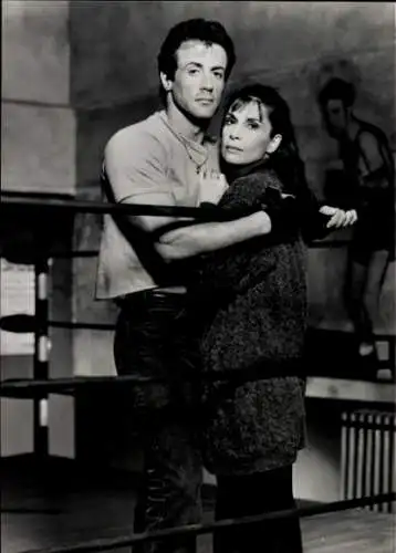 Foto Schauspieler Sylvester Stallone und Talia Shire, Rocky V