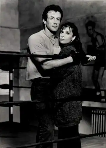 Foto Schauspieler Sylvester Stallone und Talia Shire, Rocky V