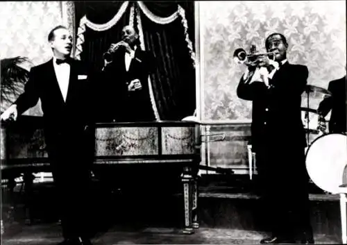 Foto Schauspieler Die oberen Zehntausend USA  1956, Louis Armstrong, Frank Sinatra